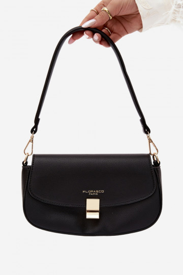Petit sac en simili cuir noir Acacia