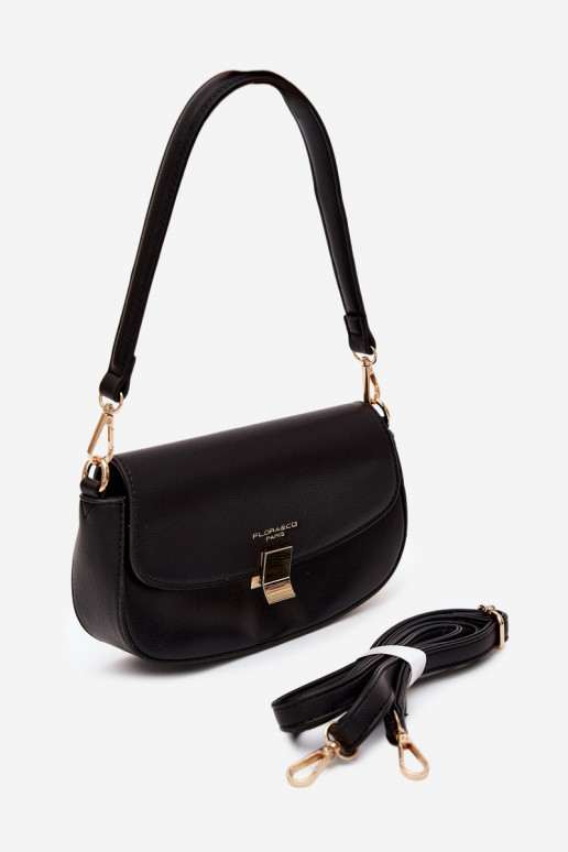 Kleine handtas van faux leather zwart Acacia