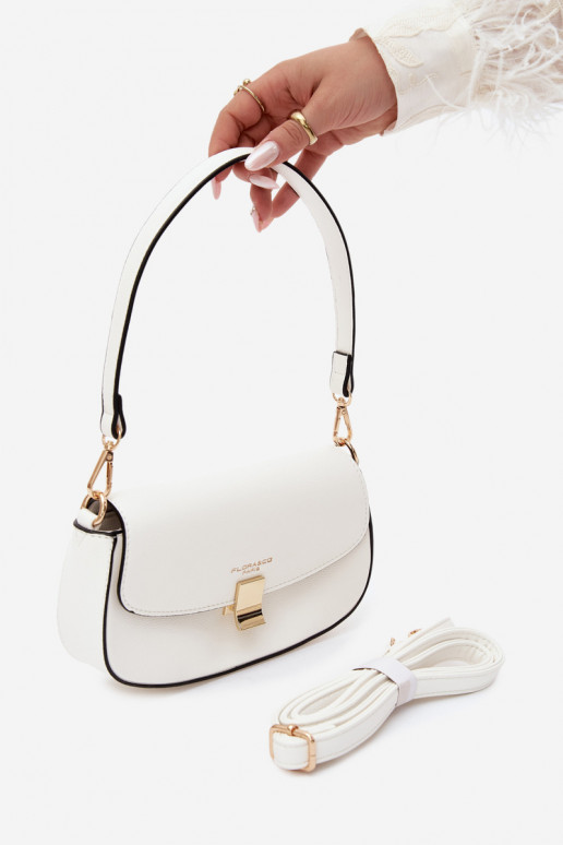 Kleine handtas van faux leather wit Acacia
