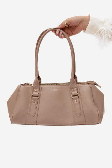 Handtas van faux leather ivoor Muni