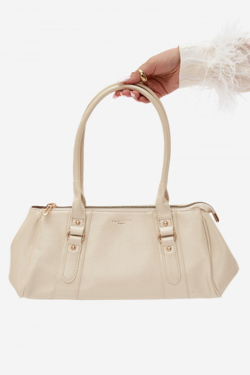 Sac en simili cuir ivoire Muni