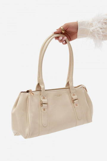 Handtas van faux leather ivoor Muni 2