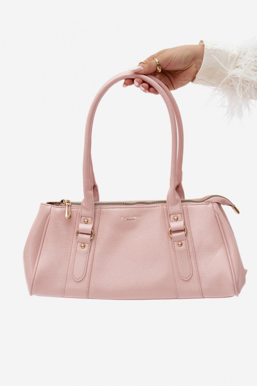 Handtasche aus Kunstleder rosa Muni