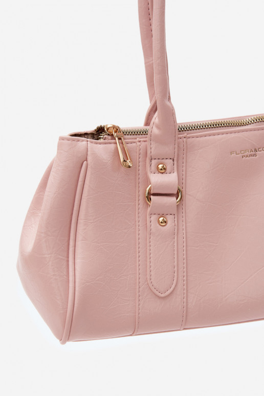 Handtas van faux leather roze Muni