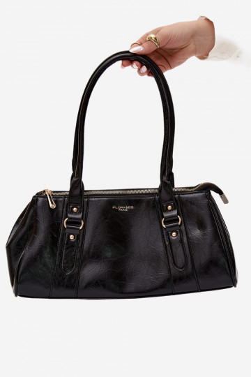 Sac en simili cuir noir Muni