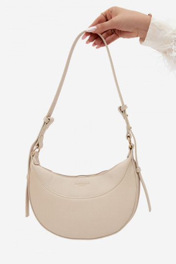 Petit sac en simili cuir sable clair Miri