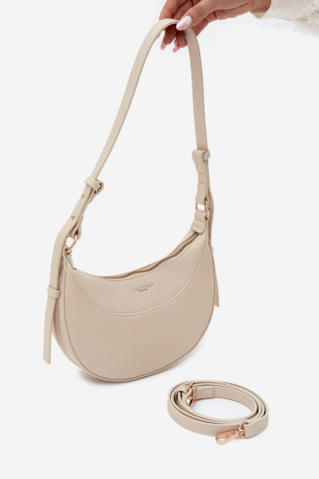 Kleine handtas van faux leather licht zand Miri 2