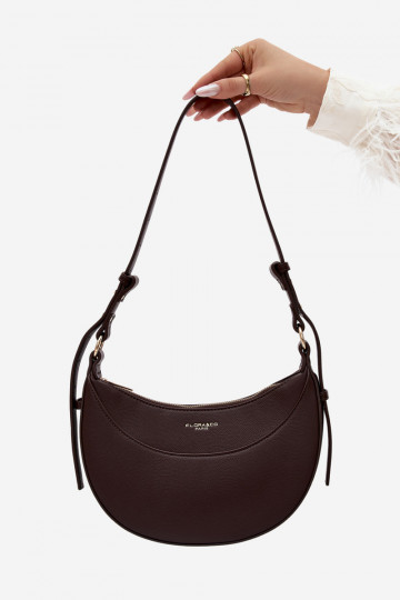 Petit sac en simili cuir chocolat Miri