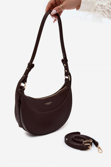 Kleine handtas van faux leather chocolade Miri 2