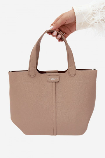 Sac en simili cuir ivoire Blaire