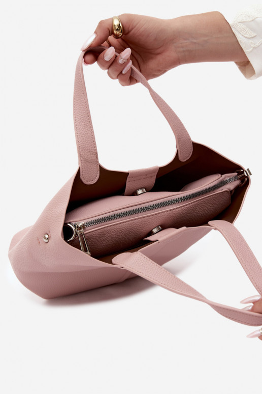 Sac en simili cuir rose Blaire