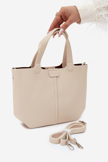 Handtas van faux leather licht zand Blaire 2