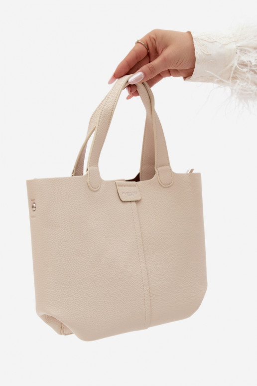 Sac en simili cuir sable clair Blaire