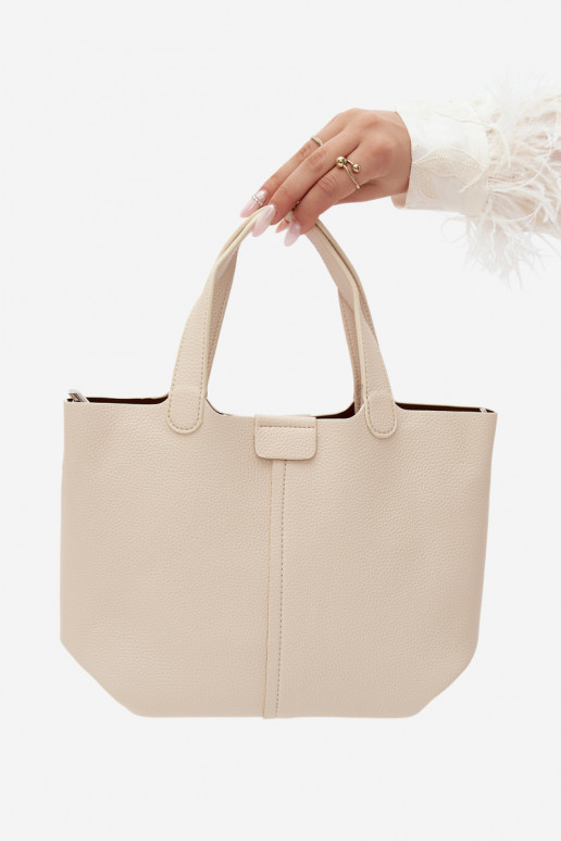 Handtasche aus Kunstleder hellsandfarben Blaire