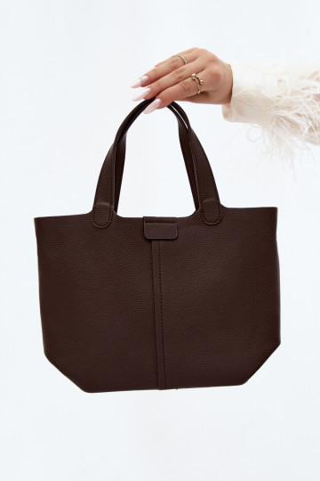 Sac en simili cuir chocolat Blaire