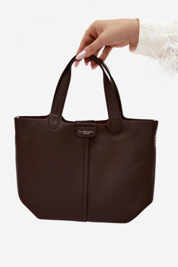 Sac en simili cuir chocolat Blaire 2