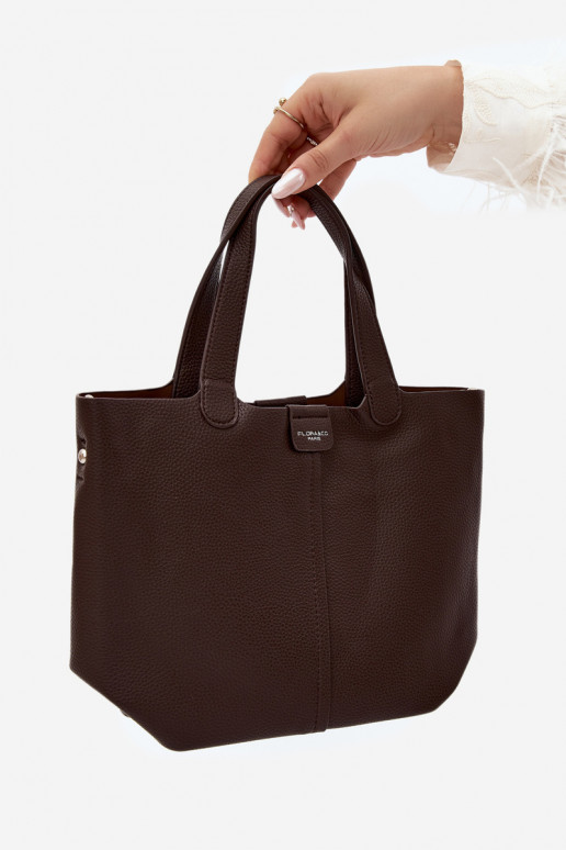 Handtasche aus Kunstleder schokoladenfarben Blaire