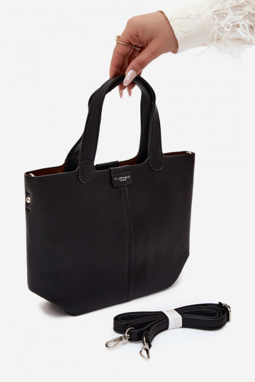 Sac en simili cuir noir Blaire 2