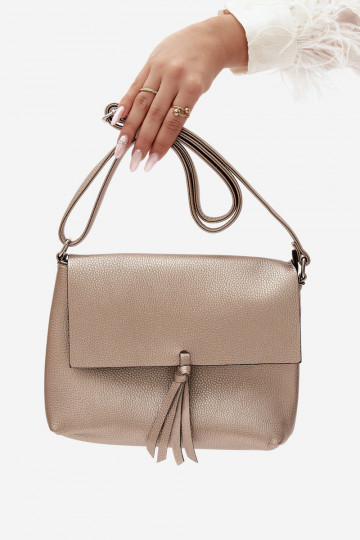 Sac à bandoulière en simili cuir doré Sigrid