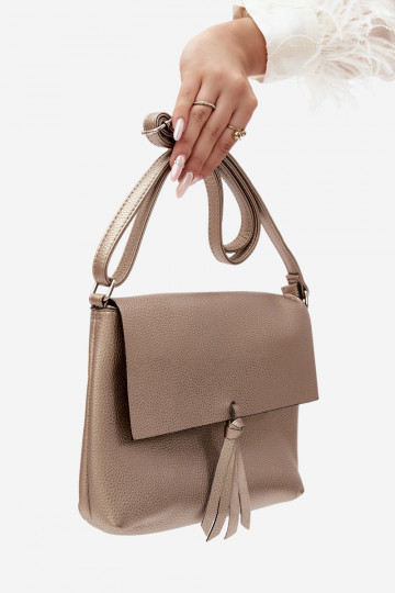 Sac à bandoulière en simili cuir doré Sigrid 2