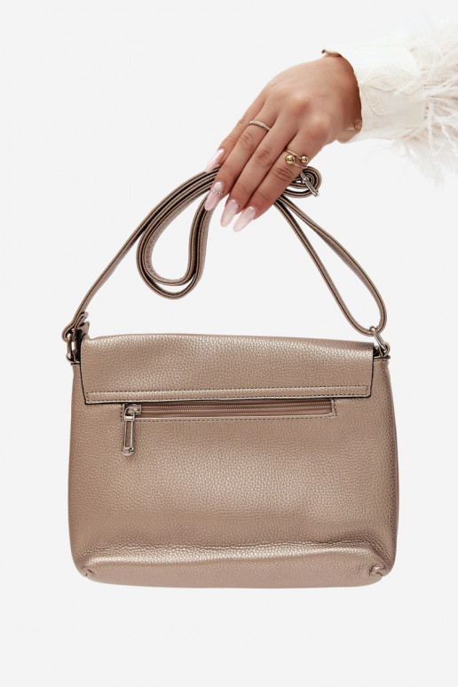 Postboten-Stil Handtasche aus Kunstleder gold Sigrid