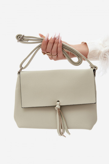 Sac messager avec franges en simili cuir menthe Sigrid