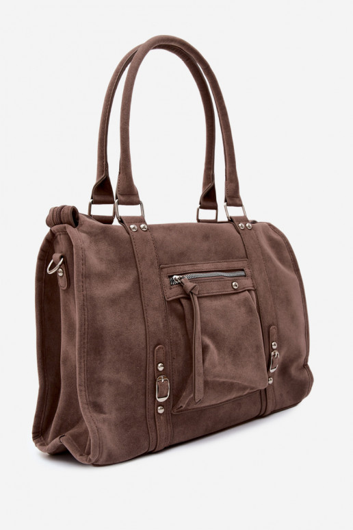 Grand sac en simili daim couleur argile Nolita