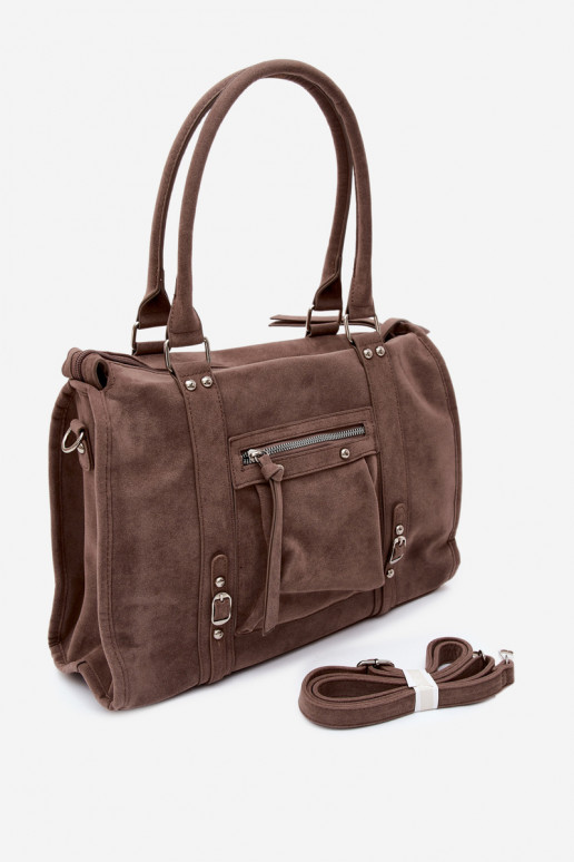 Grand sac en simili daim couleur argile Nolita