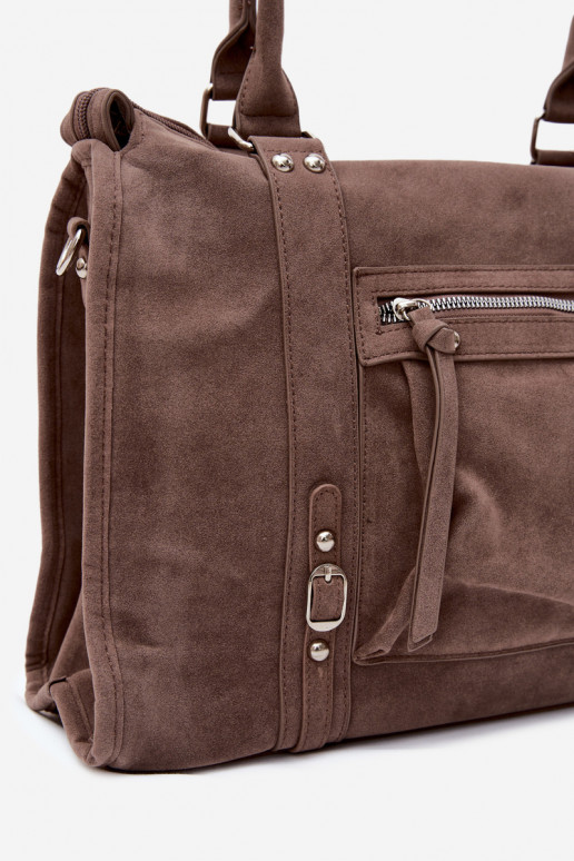 Grand sac en simili daim couleur argile Nolita