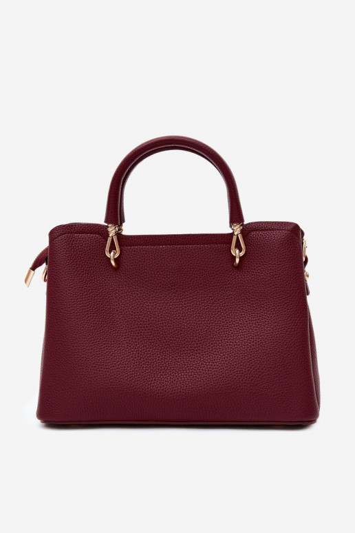 Sac à main avec porte-clés en simili cuir avec motifs floraux en bordeaux Noomi