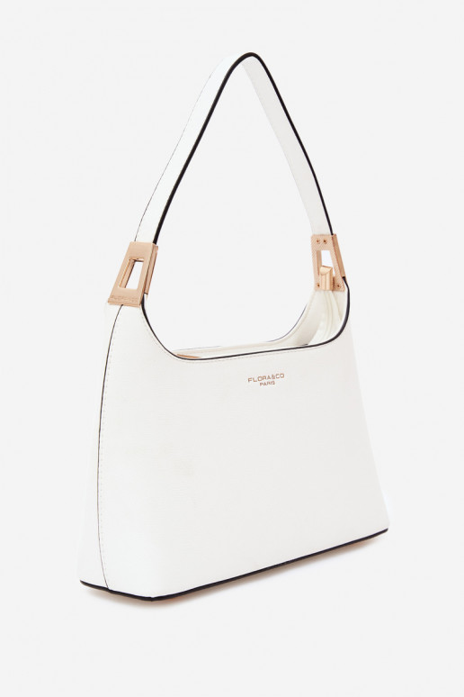 Handtas van faux leather in wit Gretta