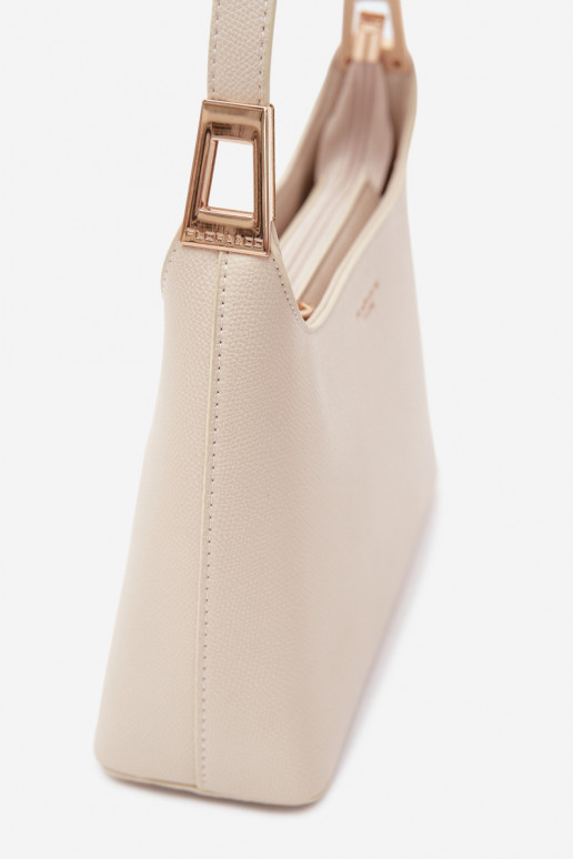 Sac à main en simili cuir couleur sable clair Gretta
