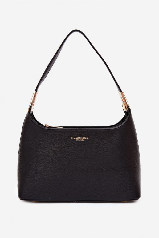 Sac à main en simili cuir noir Gretta