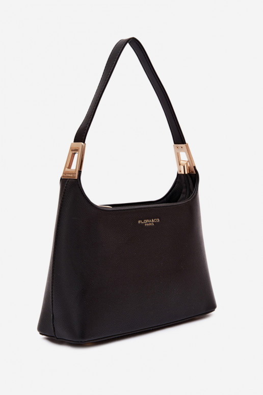 Handtasche aus Kunstleder in Schwarz Gretta