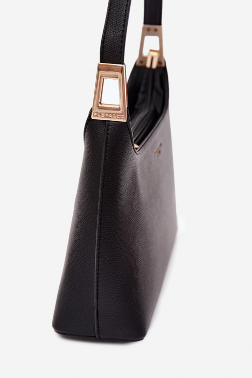 Sac à main en simili cuir noir Gretta