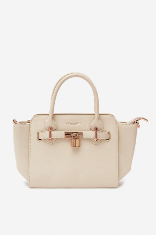 Sac de type en simili cuir couleur sable clair Odelia
