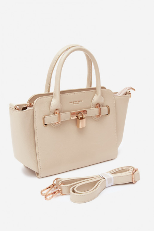 Sac de type en simili cuir couleur sable clair Odelia