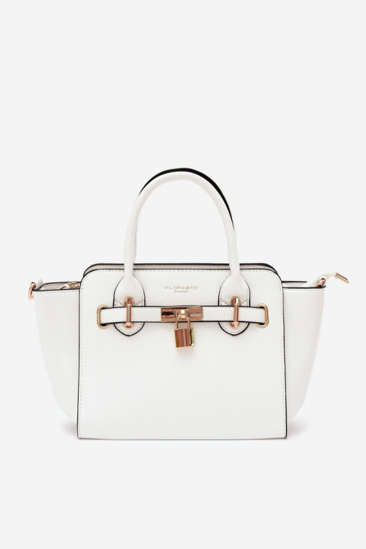 Type tas van faux leather in wit Odelia