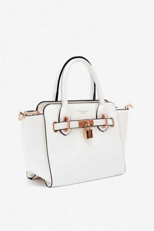 Sac de type en simili cuir blanc Odelia
