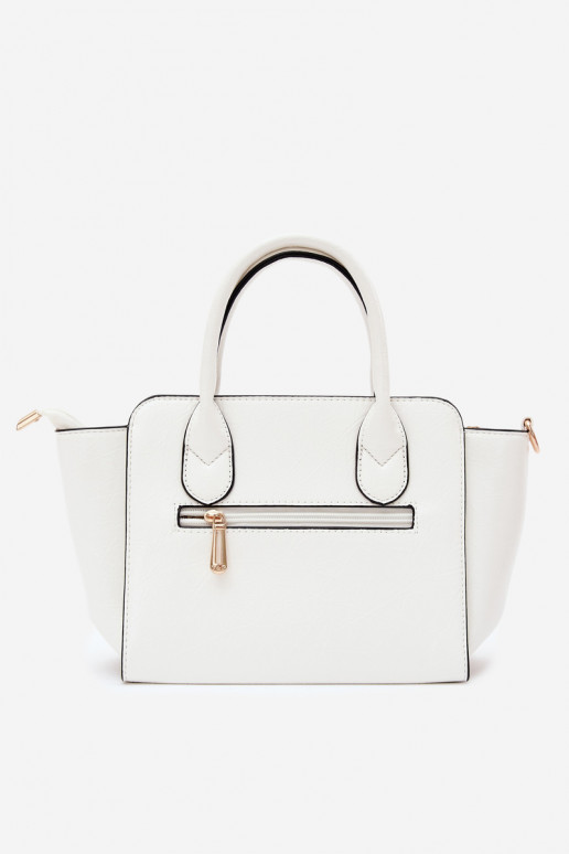 Type tas van faux leather in wit Odelia