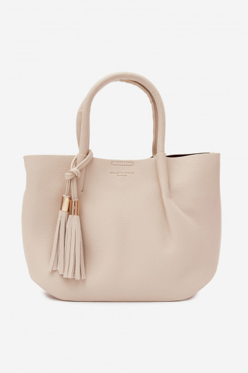 Sac à main en simili cuir couleur sable clair Fleece