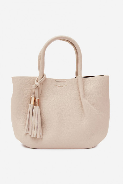 Sac à main en simili cuir couleur sable clair Fleece