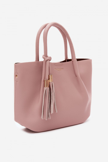 Sac à main en simili cuir rose Fleece 2