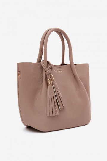 Sac à main en simili cuir couleur ivoire Fleece 2