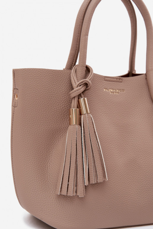 Sac à main en simili cuir couleur ivoire Fleece