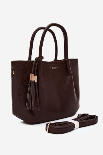 Sac à main en simili cuir couleur chocolat Fleece 2