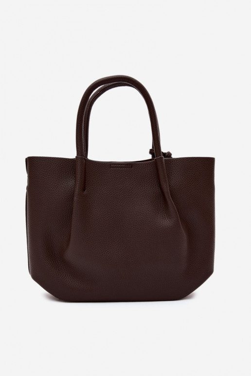 Sac à main en simili cuir couleur chocolat Fleece