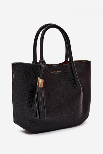 Sac à main en simili cuir noir Fleece 2