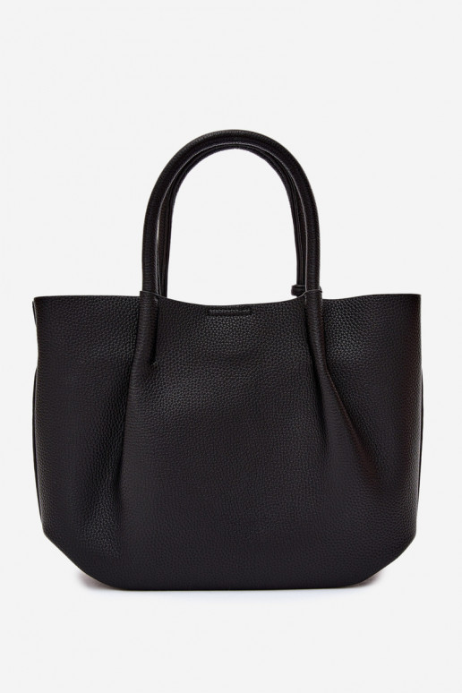 Sac à main en simili cuir noir Fleece
