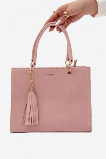 Type tas van faux suede in roze Ottilie